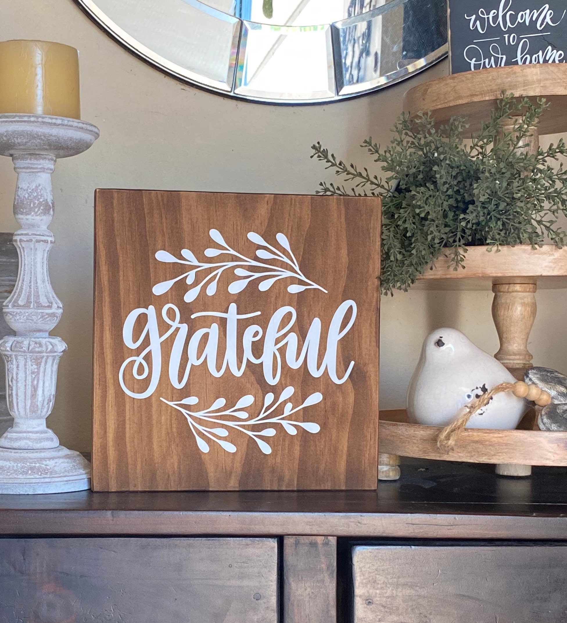 Grateful Sign Grateful Wood Sign Farmhouse Sign Grateful | Etsy Australia