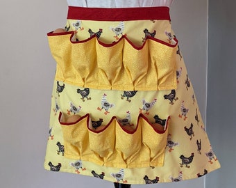 Yellow egg apron - chicken egg gathering apron - yellow egg gathering apron
