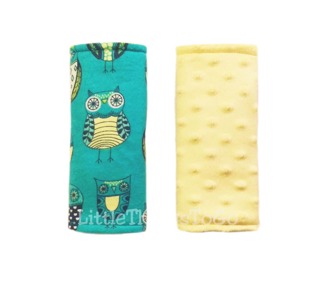 Owl Car Seat Strap Covers Teal Car Seat Strap Covers Yellow Etsy