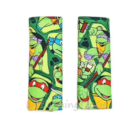 Ninja Turtles Car Seat Strap Covers Or Belt Cover Green Minky Reversible Stroller