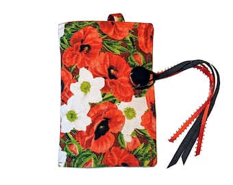 Poppy Floral Needle Book – Felt Pin Keeper, Sewing Accessory