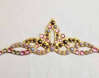 Rhythmic Gymnastics Crown with Rose Gold Beads – Hair Accessory