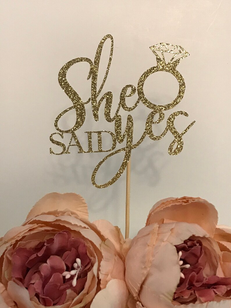 She said yes diamond ring she said yes topper.engagement Etsy