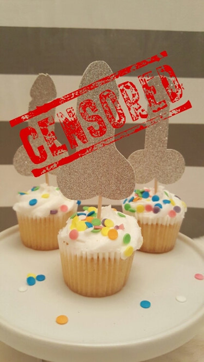Penis picks Penis Decorations Bachelorette Party Bridal Shower Dick Confetti Adult Party Decor Glitter,cupcake toppers