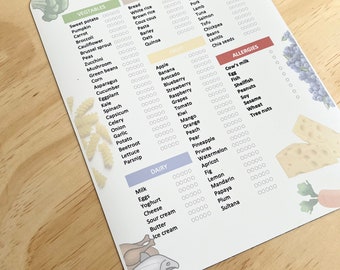 First Food Chart. Babies first magnetic food chart. First foods. Solids chart