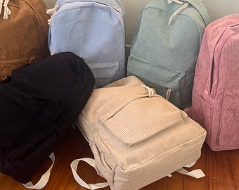 Cord backpack, corduroy bag, cord baby bag