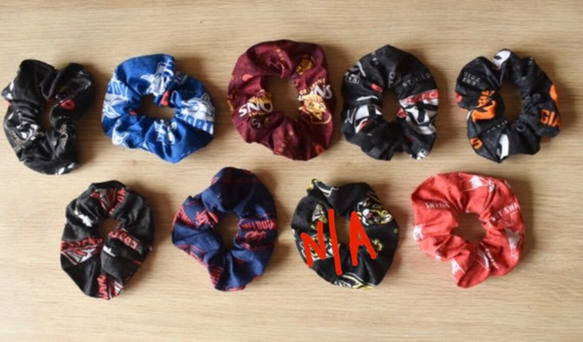3 Pack AFL Headbands and Scrunchies Footy Etsy Australia