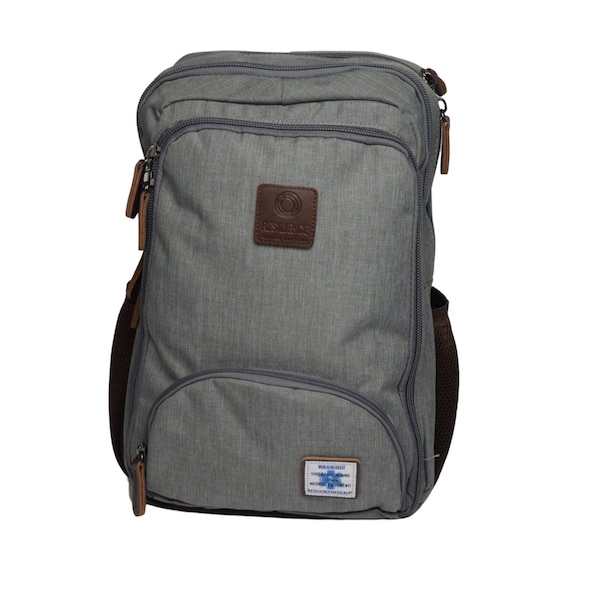 The Grey Influencer Medical Backpack TPN, Tube Feeds,& Infusion,laptop, organization sections