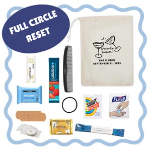 Wedding Welcome Bag Hangover Kit: Wedding hangover Kit, Custom Recovery Kit, Hotel Amenity Kit