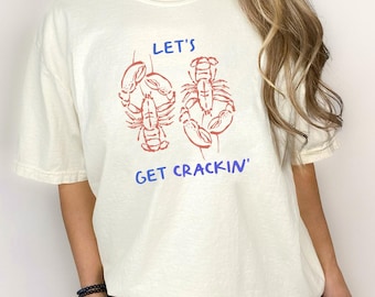 Maglietta Let's Get Crackin' Lobster: maglietta estiva Comfort Colors