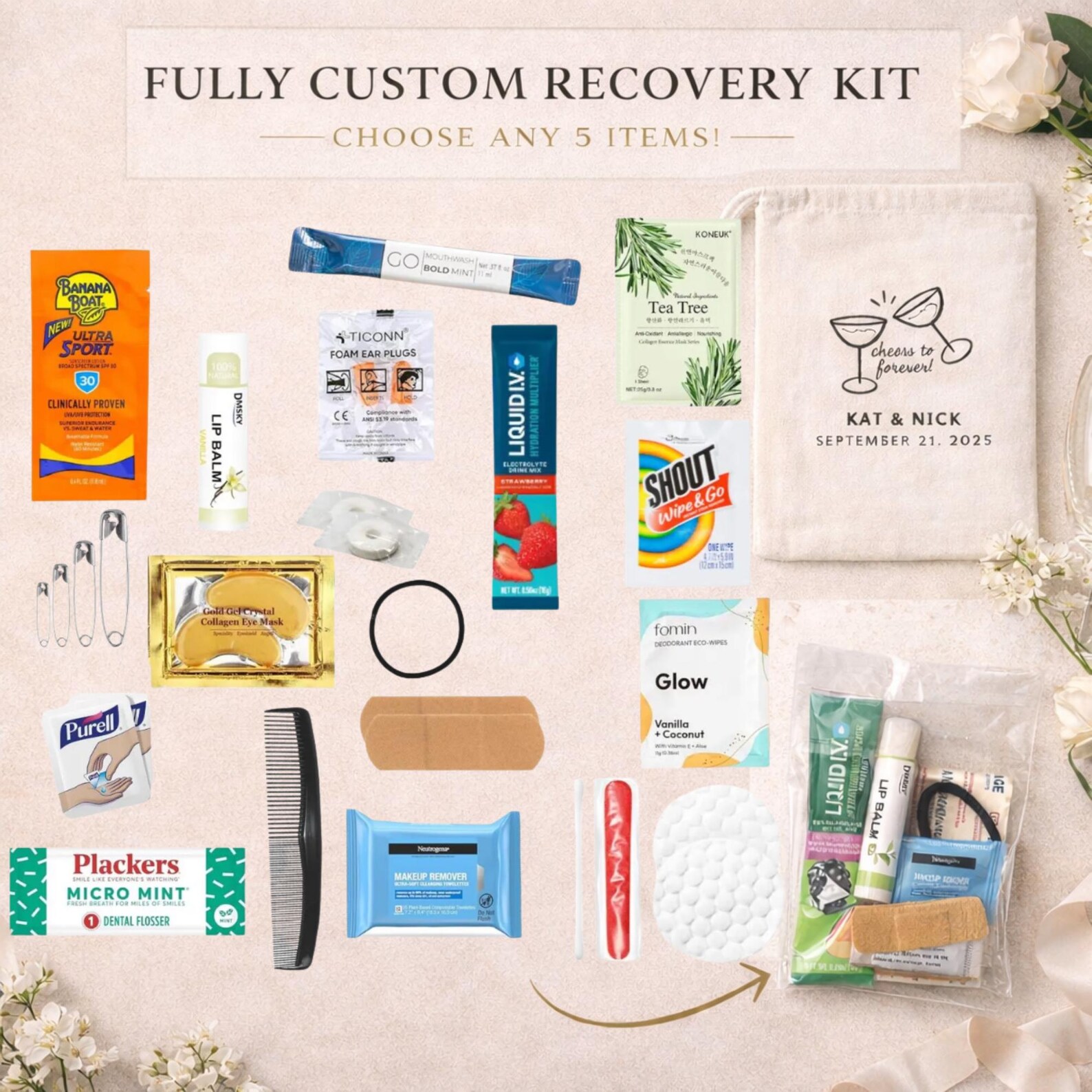 Custom Hangover Kit: Choose Your Own 5 Items, Custom Recovery Kit - Etsy
