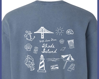 Rhode Island Comfort Colors Sweatshirt: Rhode Island Sweater, Rhode Island Gift