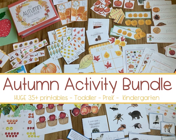 FALL BUNDLE  Autumn Preschool Homeschool  Busy Book