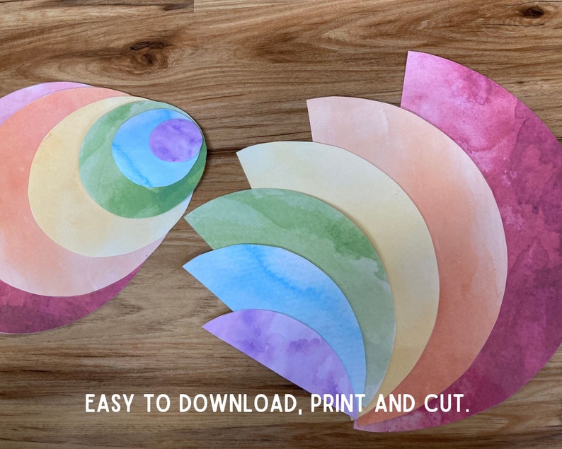 Printable Rainbow Builder Color Stacker Preschool Toddler | Etsy