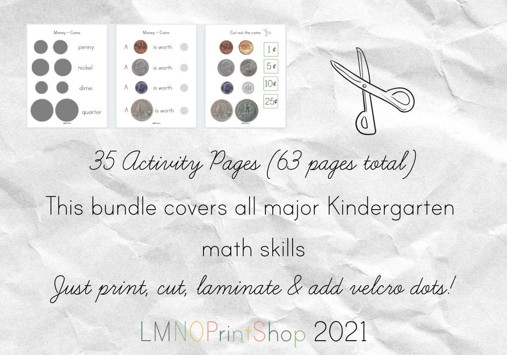 Kindergarten Printable Math Busy Book - Addition Subtraction Patterns ...