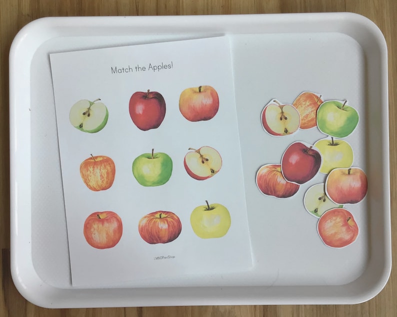 Apple Matching Busy Book Preschool Printable - Fall Autumn - Montessori ...
