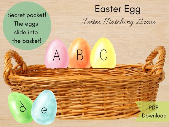 Easter Basket Alphabet Egg Matching Montessori Hands on