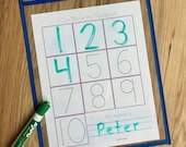 Number Tracing - Preschool Printable Counting - 1-10 Toddler Worksheet - Pre-Writing Handwriting - Kindergarten Name Work - Homeschool