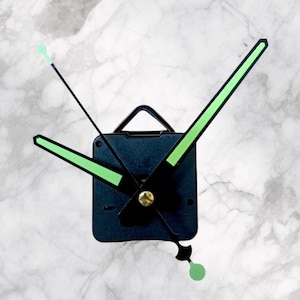 Hands glow in the dark. Quartz silent watch mechanism. Watch accessories.