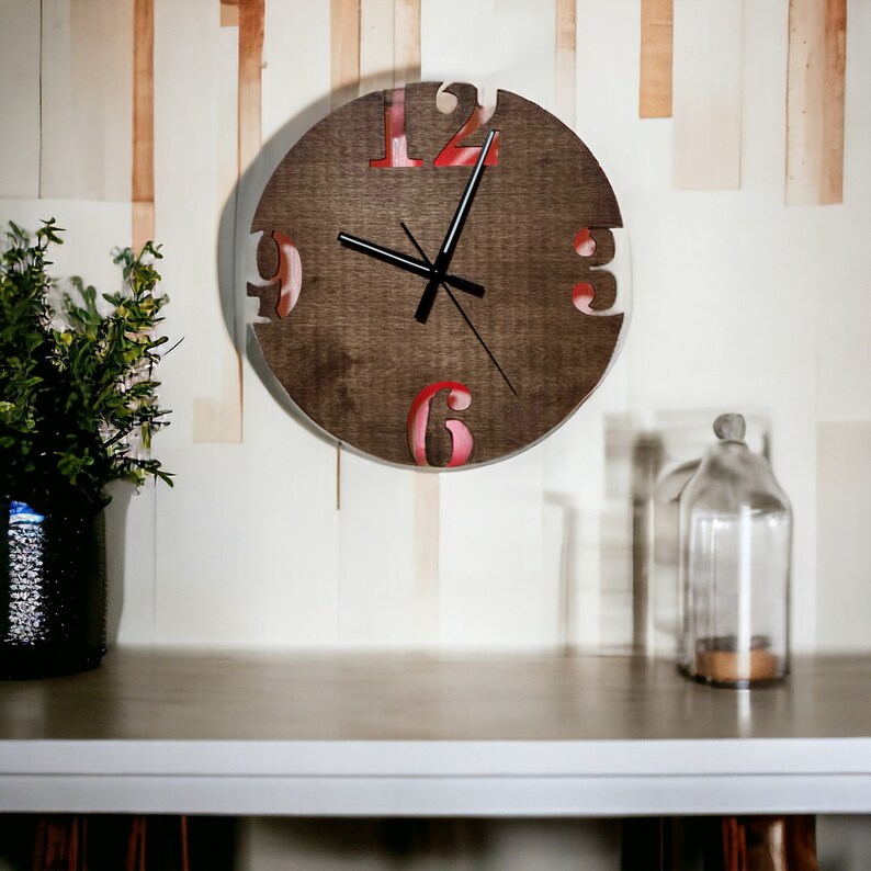 Wall Clock. Night Light With Remote Control. Glowing Clock. Etsy