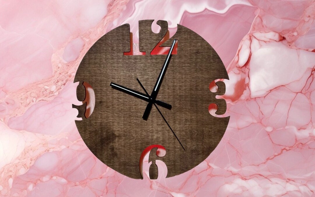 Wall Clock. Night Light With Remote Control. Glowing Clock. Etsy