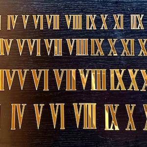 Números para reloj de pared de 1 mm fabricados en acrílico espejado. Reloj DIY fabricado en resina o madera.