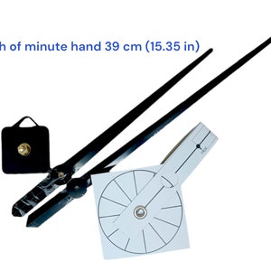 Clock mechanism with large hands 39 cm (15.35 inches) . For making wall clocks.