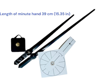 Clock mechanism with large hands 39 cm (15.35 inches) . For making wall clocks.