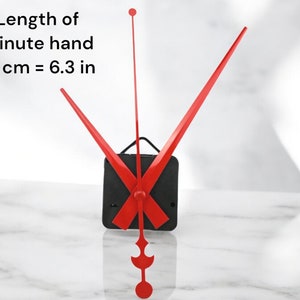 Quartz silent clock mechanism. long hands for wall clocks. watch accessories. Rad clock hands