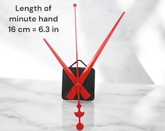 Quartz silent clock mechanism. long hands for wall clocks. watch accessories. Rad clock hands
