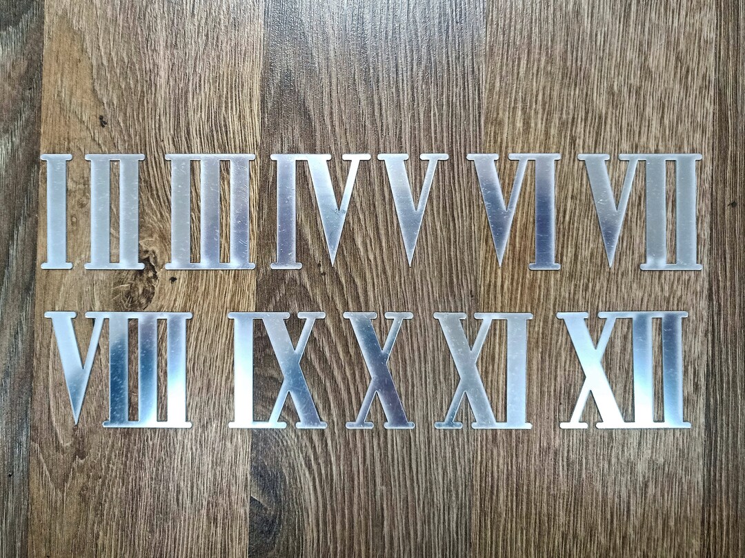 1mm Thick Wall Clock Numbers Made From Mirrored Acrylic With Adhesive ...