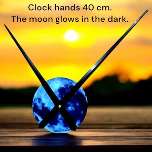 Clock mechanism Moon glows in the dark. Long hands 40cm. Accessories for watches.