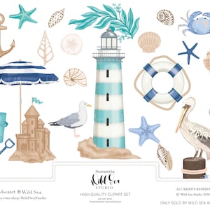 Sea Side Clipart Set, digitaler Download, druckbare Kunst, Pink, Strand, Tropisch, Planer, Sommer