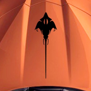 Clausen&#39;s World New Design - STINGRAY Hood/Door Vinyl Decal 3 sizes - Compatible with Corvette C8