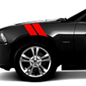 Clausen's World 4" Fender Racing Stripes Grand Sport Graphics Decals - Compatible with Dodge Charger