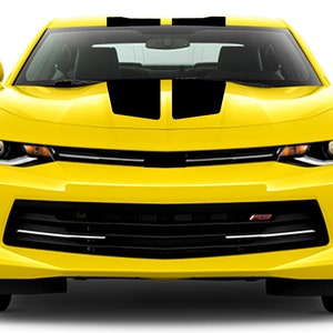 Clausen&#39;s World 9&quot; Tapered Double Center Racing Stripes Vinyl Decal - Compatible with Chevy Camaro
