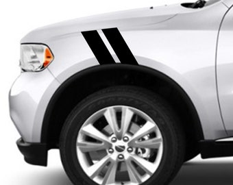 Double Bar Hash Marks Fender Stripes Set Vinyl Decal Graphics Fits