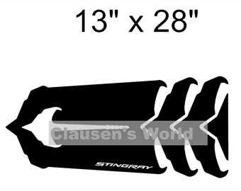 C8 Corvette Hood Stripes Decal - Pair | Corvette Store Online