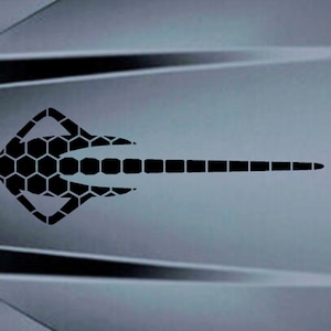 Clausen&#39;s World STINGRAY HONEYCOMB Hood6 Vinyl Decal 3 sizes - Compatible with Corvette C8