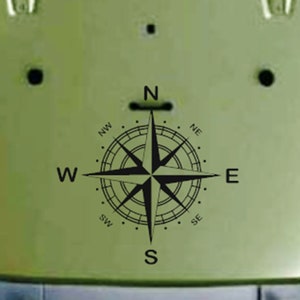 Clausen&#39;s World - Nautical COMPASS Hood Door Vinyl Decal Truck 20&quot;x20&quot; - Compatible with Jeep Wrangler and most Cars, Trucks