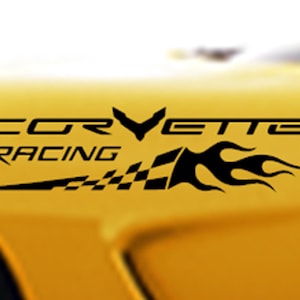 Clausen&#39;s World - New Design - CORVETTE RACING Stripe Car Vinyl Decal qty 2 - Compatible with Corvette C5