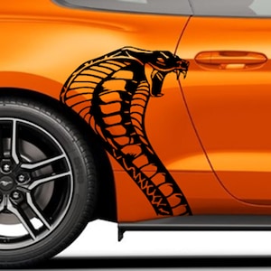 Clausen's World - Cobra Head Vinyl Decal 20.5" x 26.25" - Compatible with Mustang, Shelby, Cobra