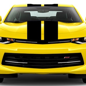 Clausen&#39;s World 9&quot; Double Center Racing Stripes Vinyl Decal - Compatible with Chevy Camaro
