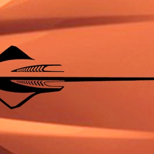 Clausen&#39;s World STINGRAY Hood5 Vinyl Decal 3 sizes - Compatible with Corvette C8