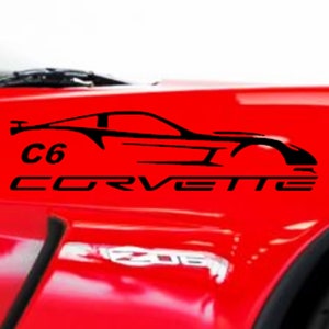 Clausen&#39;s World - CORVETTE RACING Blackout Decal Sticker qty 2 Racing Stripes - Compatible with Corvette C6