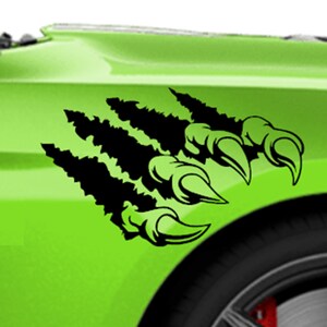 Clausen&#39;s World RAPTOR CLAW vinyl Decal 11&quot; x 18&quot; qty 2 - Compatible with Mustang Shelby Cobra, Trucks, and Jeeps