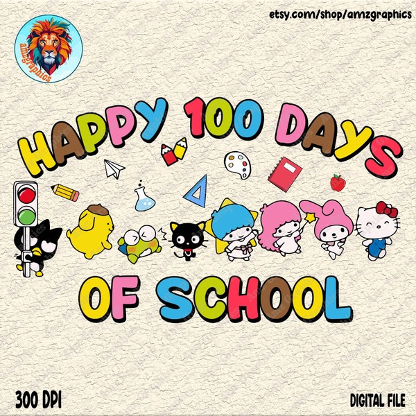 Lustiger Cartoon Png, Schule 100. Tag Png, 100 Tage Schulkarikatur-Hemd Png, glückliche 100 Tage Schule Png, Schule Png, digitaler Download