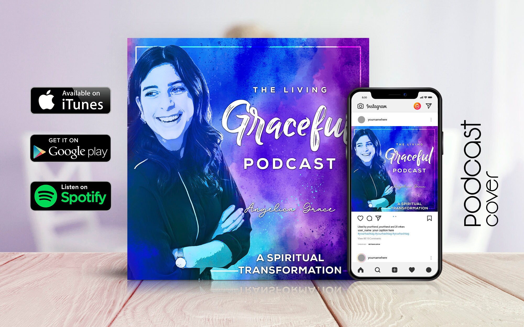 Podcast Mockup Podcast Cover Art Mockup Podcast Logo
