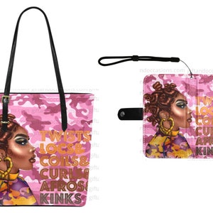 Bolso de hombro de mujeres afroamericanas y conjunto de billetera, bolso afrocéntrico, regalo de cumpleaños para mujeres negras, bolso de melanina, bolso de niña negra,