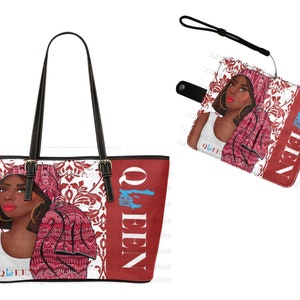 Haitians Women Shoulder Tote Bag and Wallet Set, Afrocentric Bolso, Regalo de cumpleaños para mujeres negras, Black Girl Magic Tote, Summer Tote
